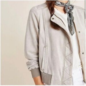 Anthropologie Marrakech Bibiana Bomber cropped tan jacket size medium - EUC!